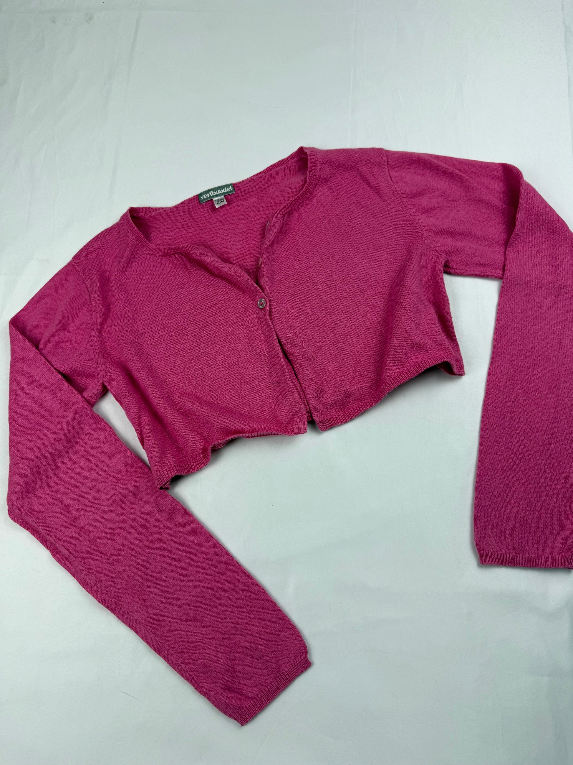 Pïnk cotton crop cardigan jumper (XS)