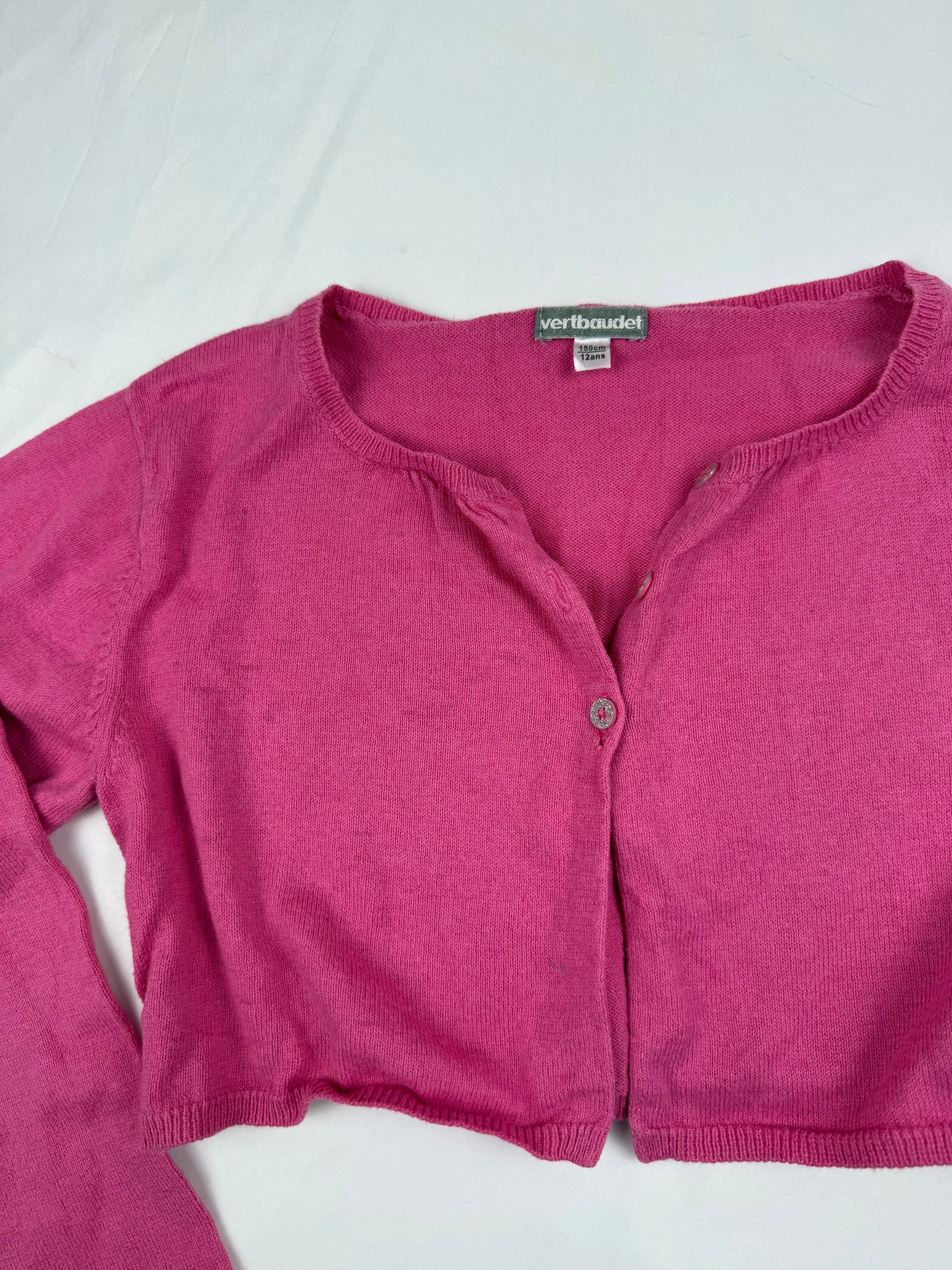 Pïnk cotton crop cardigan jumper (XS)