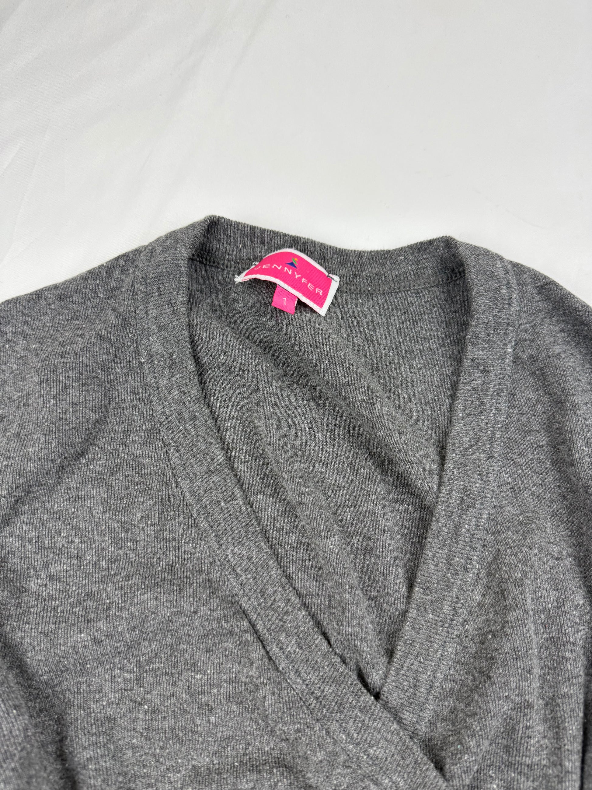 Grey tie up bolero jumper (S)