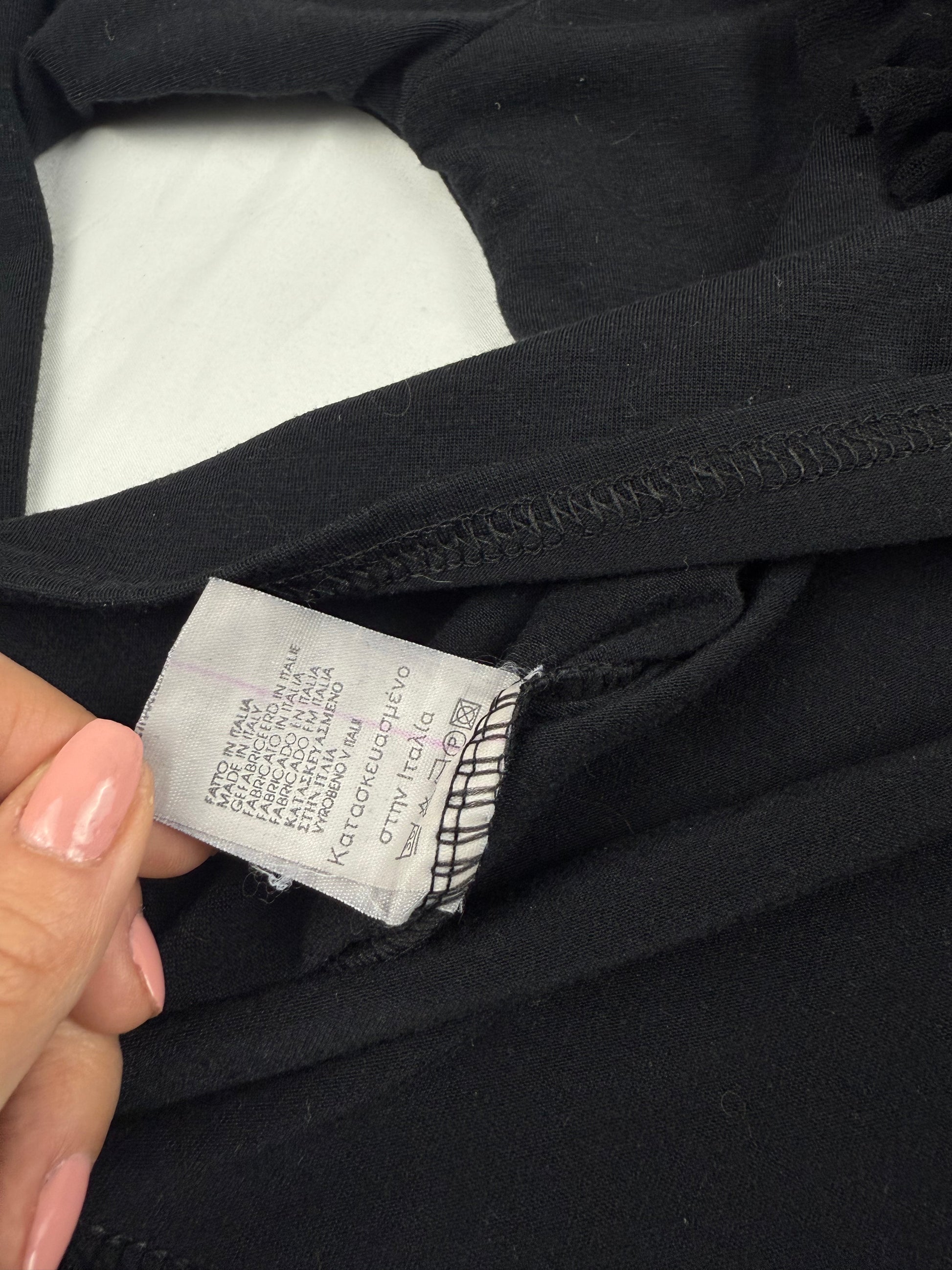 Black asymmetric tight fit long sleeves top (S/M)