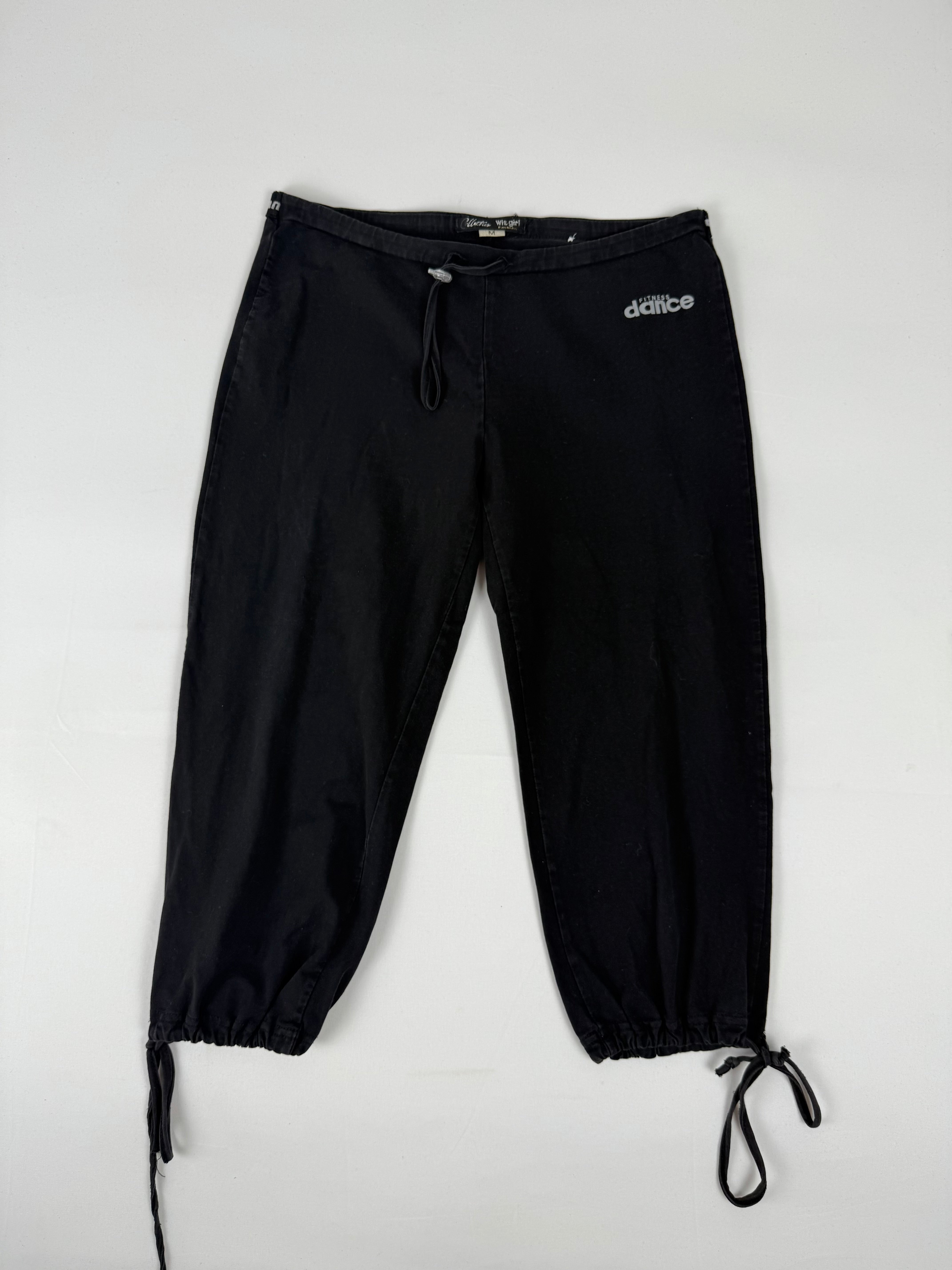 Black activewear low rise capri pants (M)