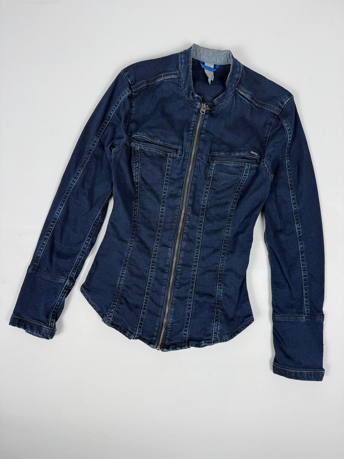 Blazer de bureau noir zippé (M)