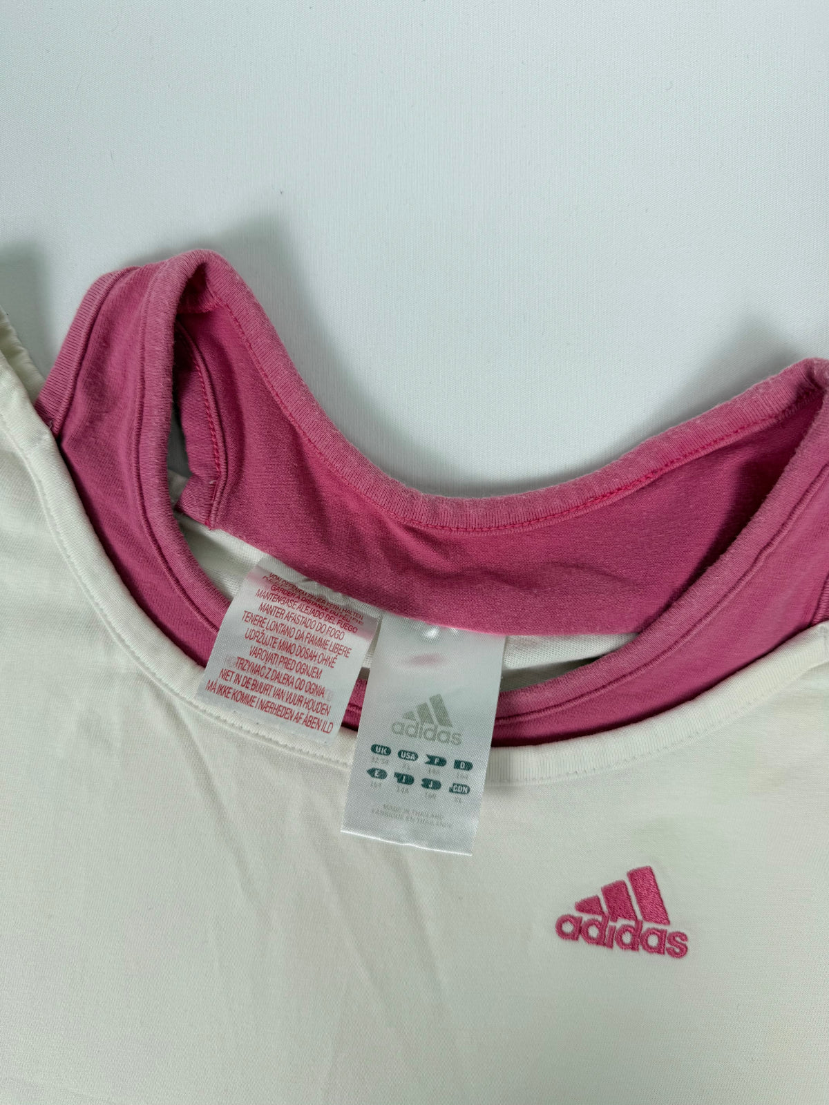 White & pink activewear tee (M)