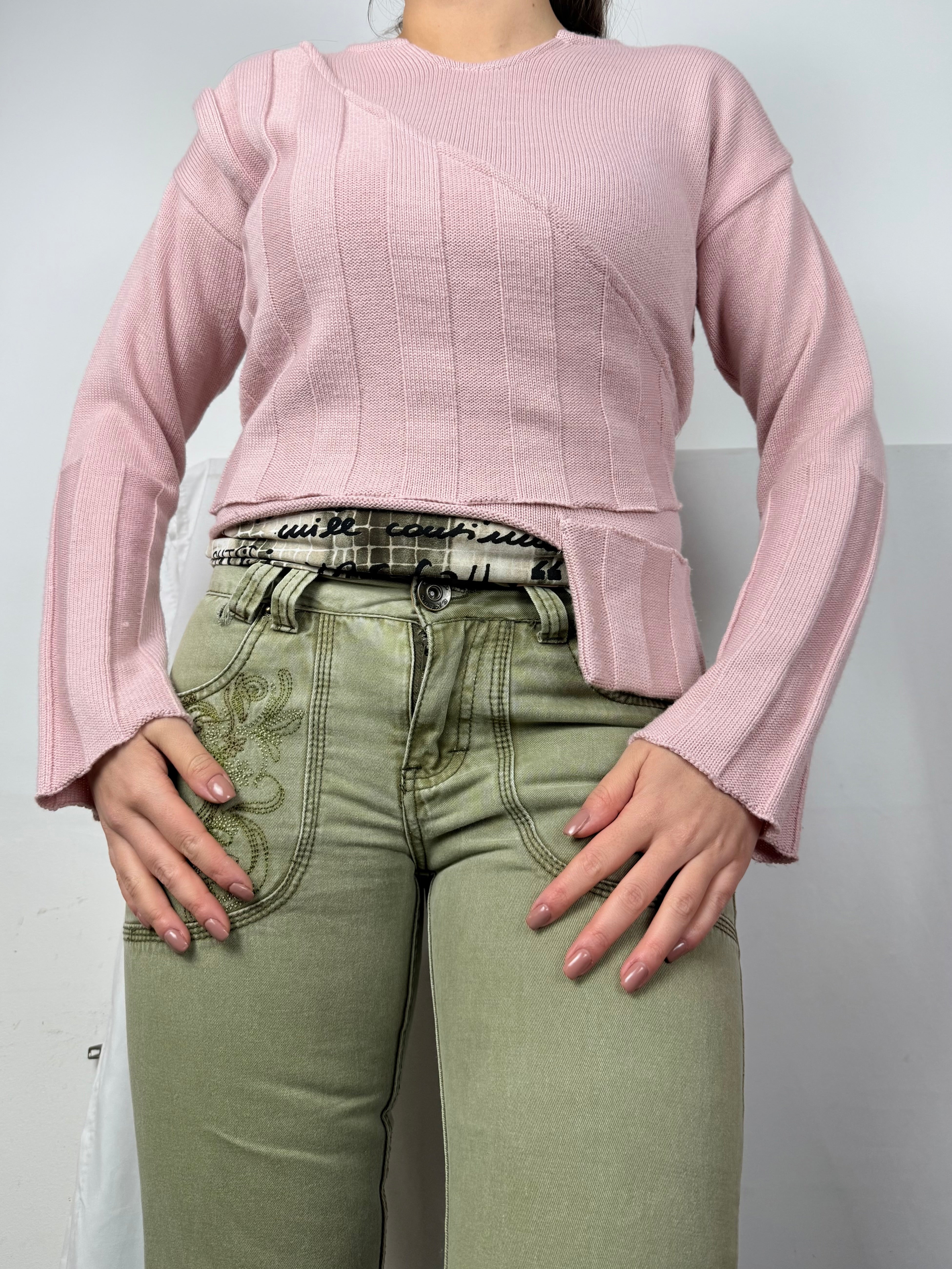 Pink pocket wool jumper (M/L)