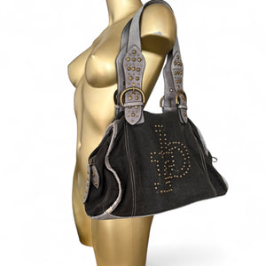 Black medium shoulder bag (32x38 cm)