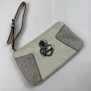Cream pochette wristlet bag (23x14cm)