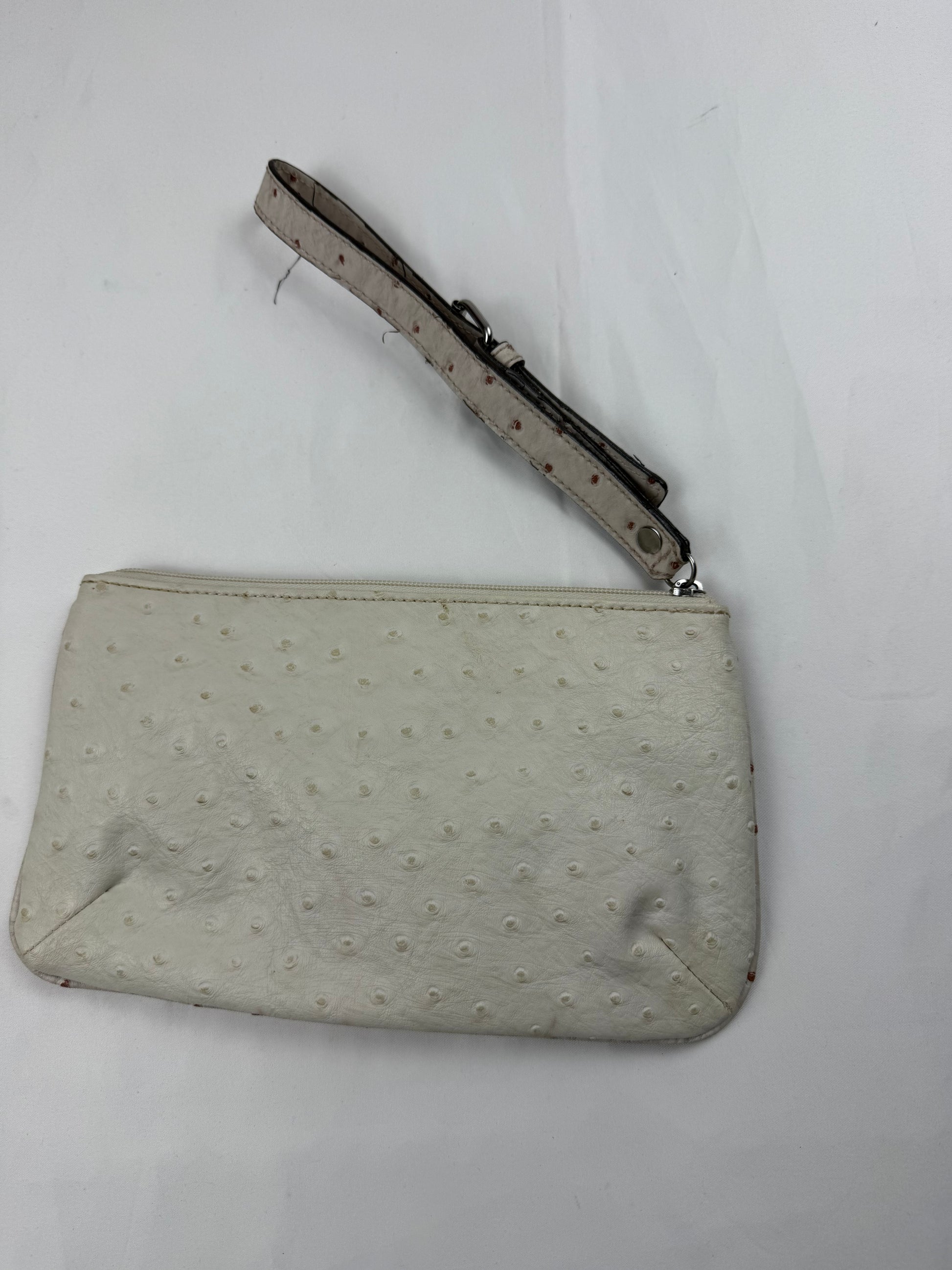 Cream pochette wristlet bag (23x14cm)