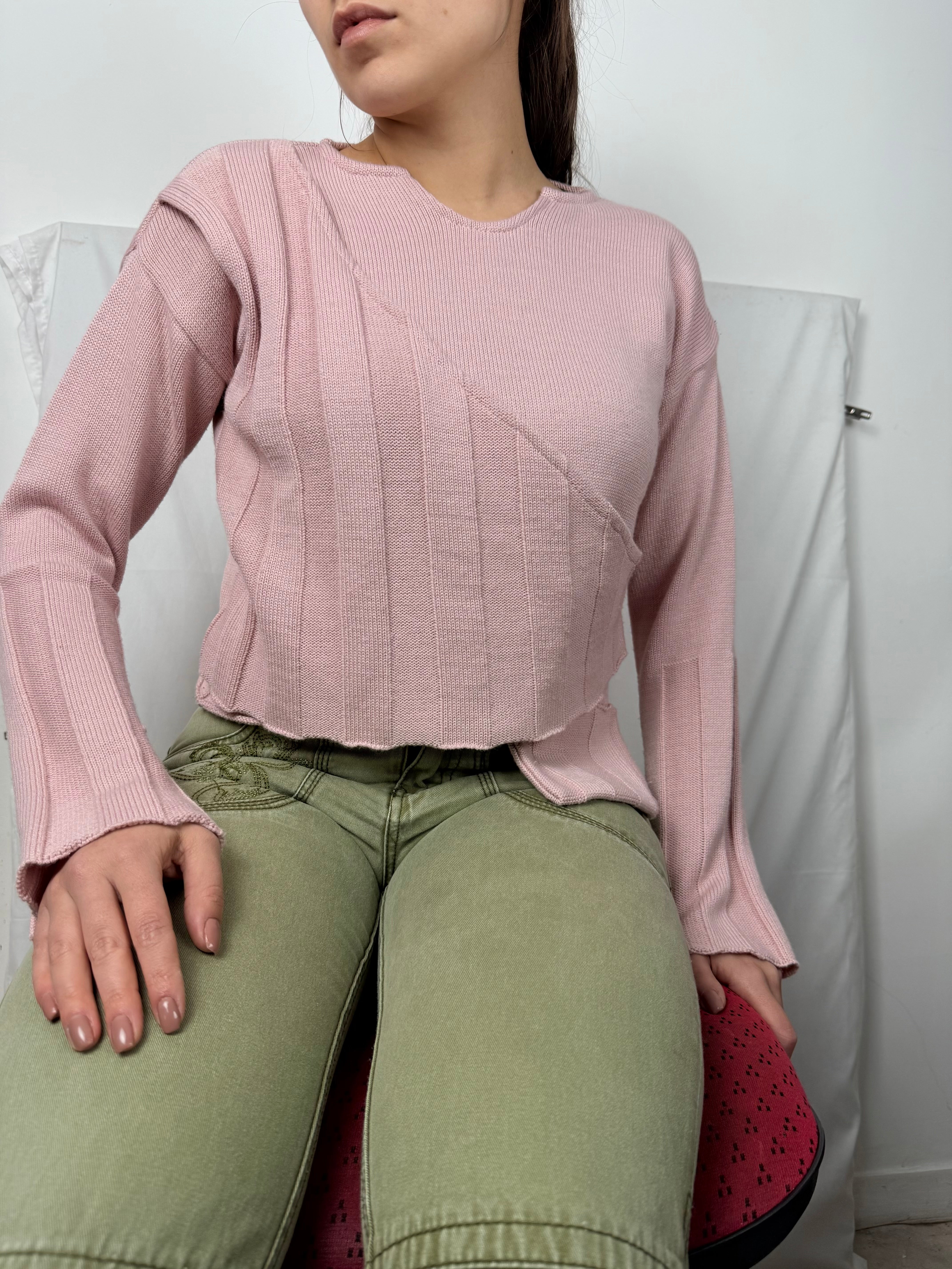 Pink pocket wool jumper (M/L)