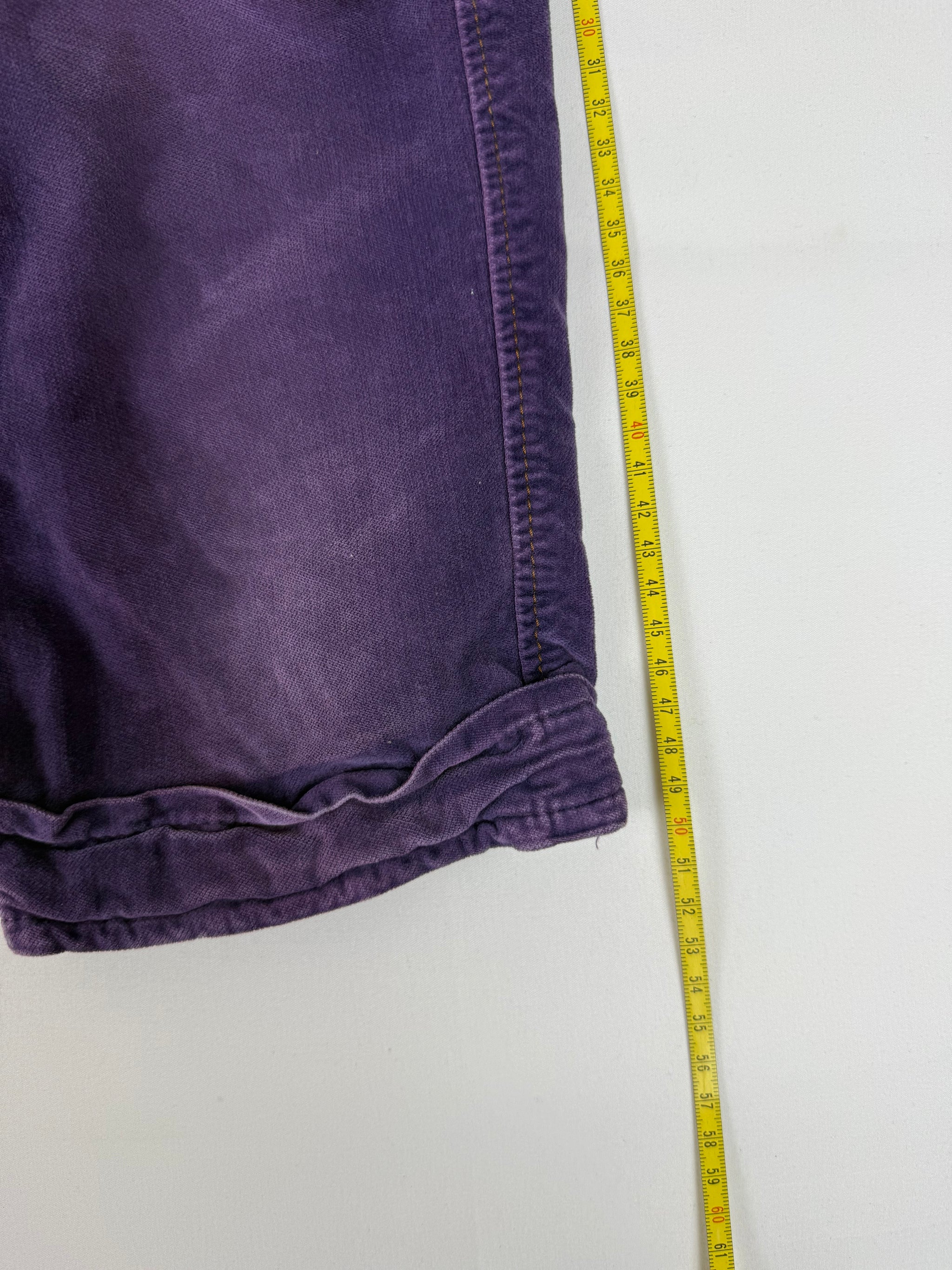 Purple cotton low rise mid short (XS)