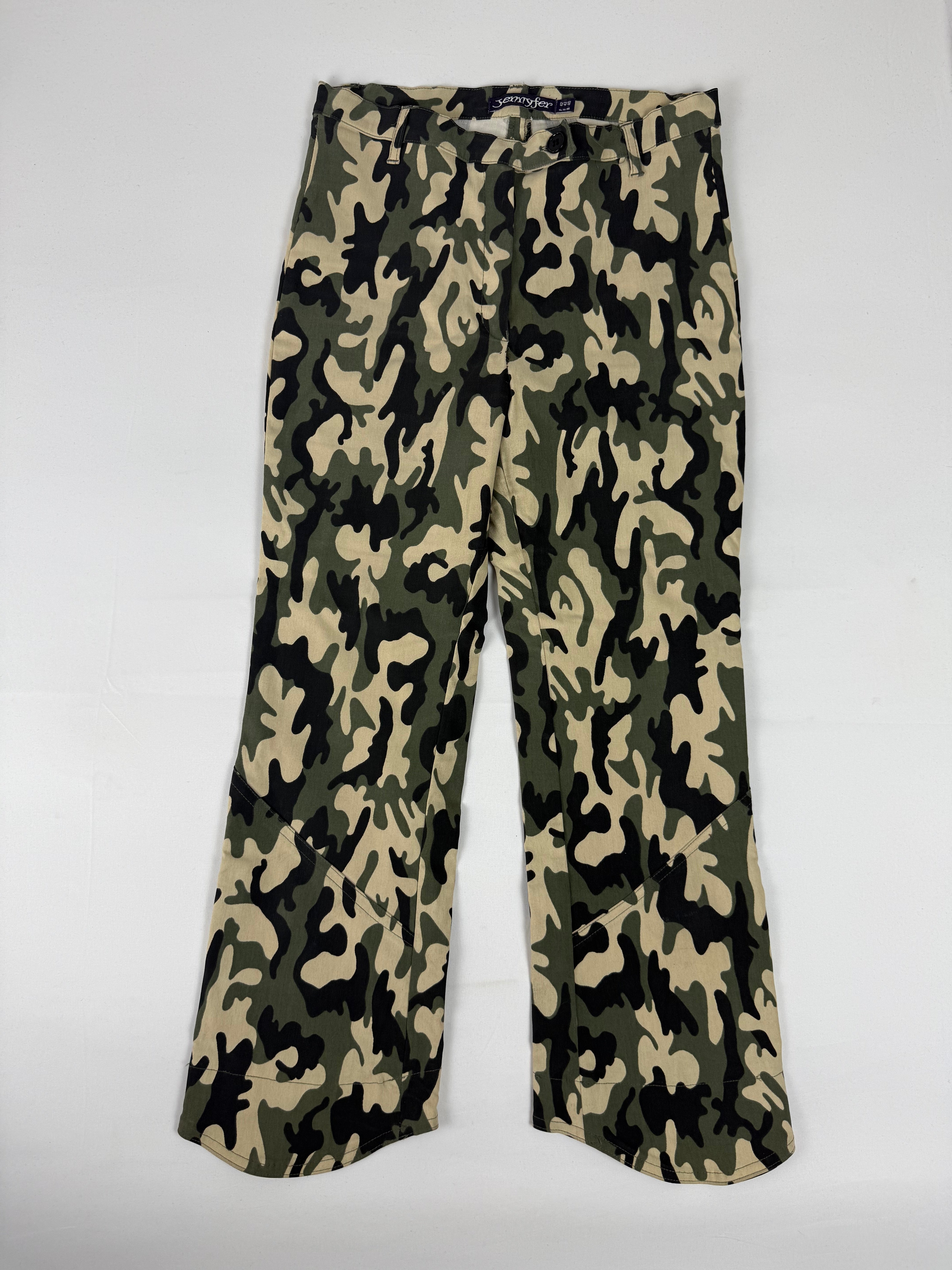 Pantalon droit taille basse en jean noir (XS)