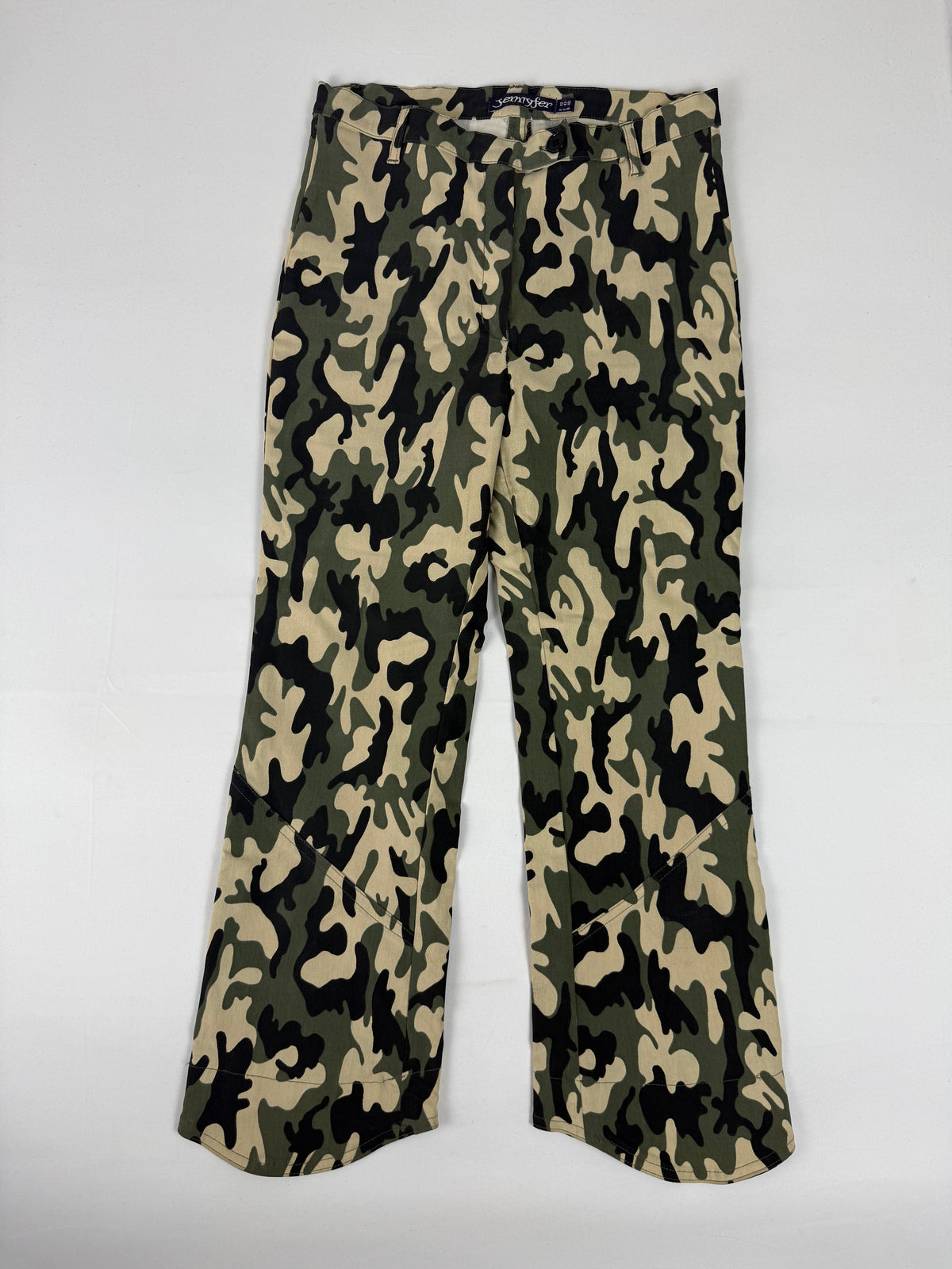 Pantalon droit taille basse en jean noir (XS)