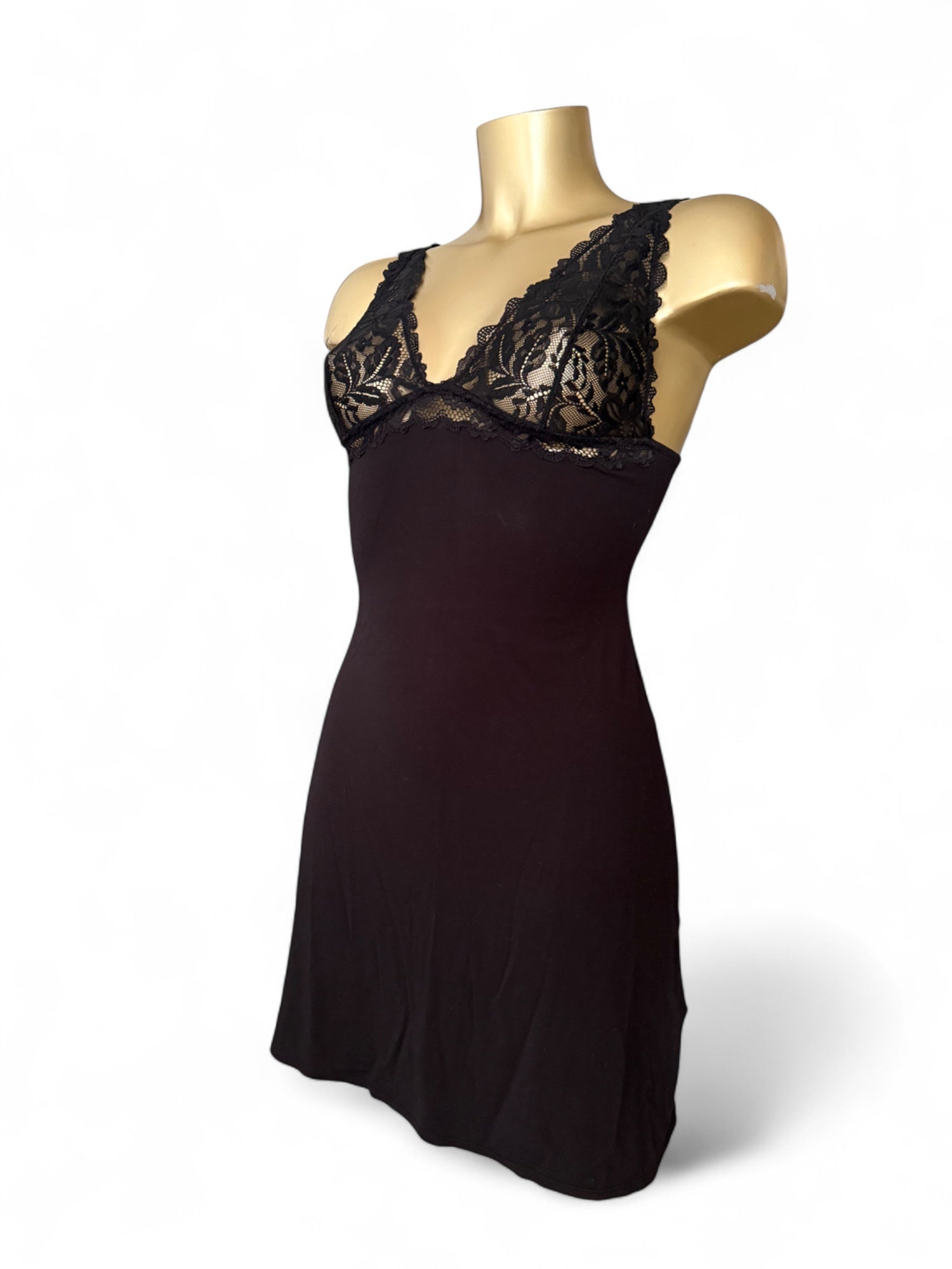 Black lace babydoll dress (S)
