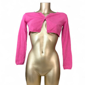 Pïnk cotton crop cardigan jumper (XS)