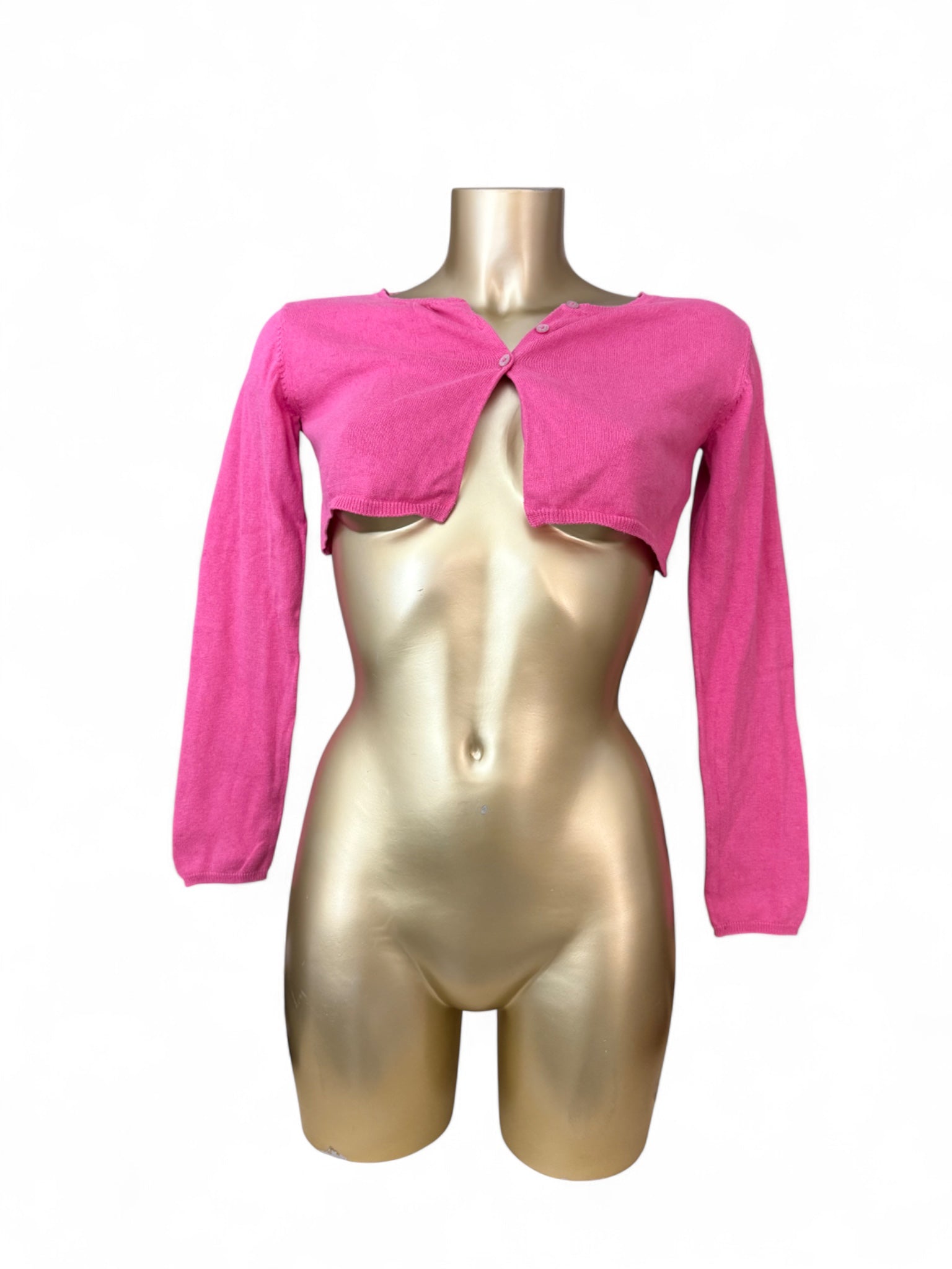Pïnk cotton crop cardigan jumper (XS)