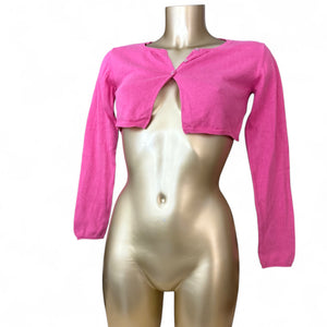 Pïnk cotton crop cardigan jumper (XS)