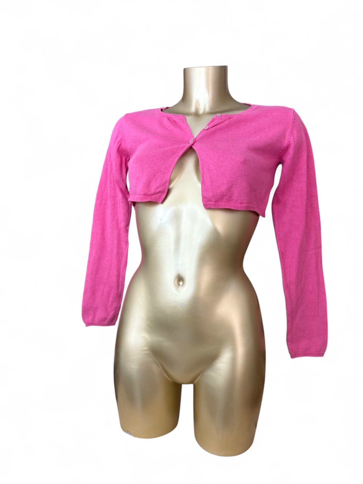 Pïnk cotton crop cardigan jumper (XS)