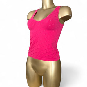 Pink striped super stretchy tank top (S/M)