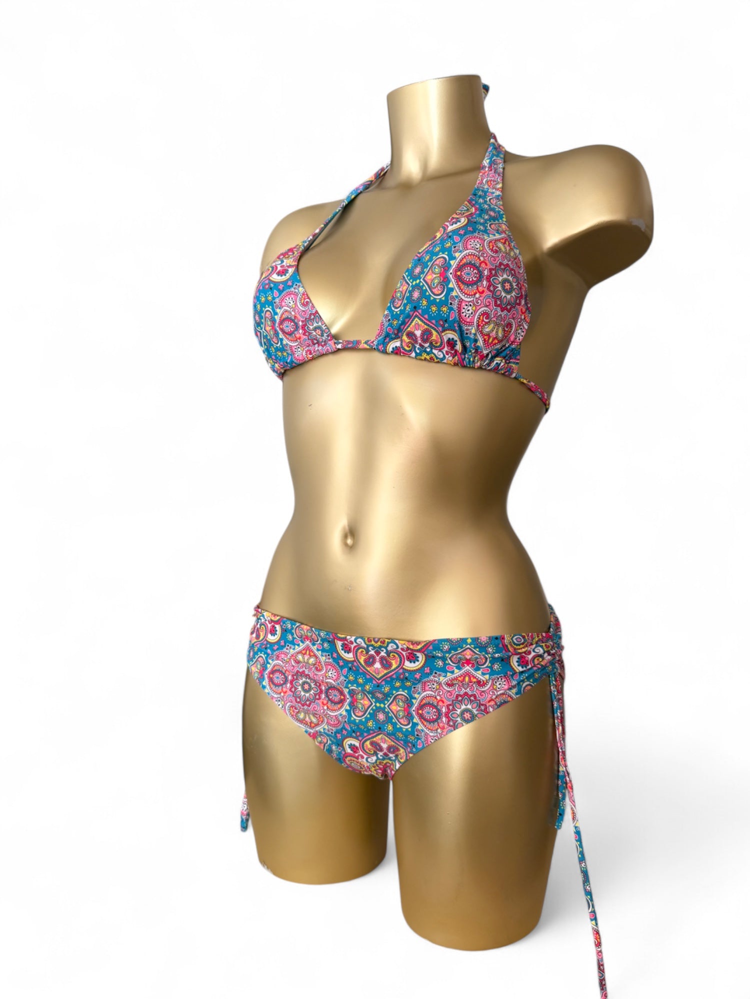 Multicolor graphic bikini set (XS/S)
