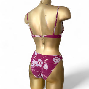 Purple floral bikini set (S)