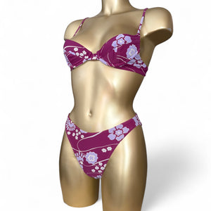 Purple floral bikini set (S)