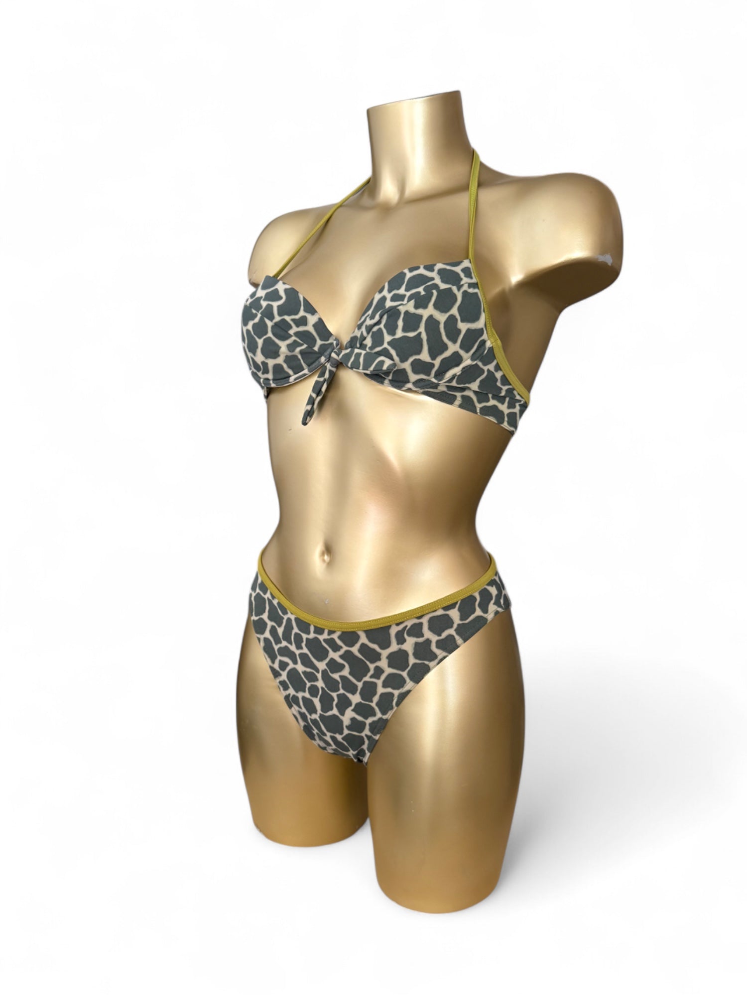 Khaki panther bikini set - elastic damaged (S)