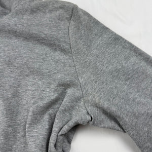 Grey cropped tight fit cotton zip up sweatshirt (S)