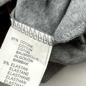 Grey cropped tight fit cotton zip up sweatshirt (S)