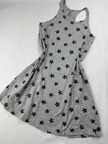 Grey stars print cotton mini dress (XS)
