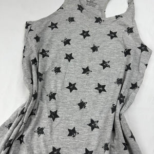 Grey stars print cotton mini dress (XS)
