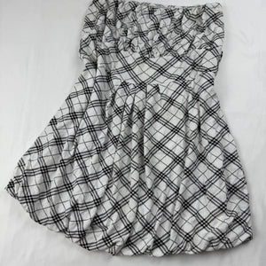 White check print bustier tube top (S)