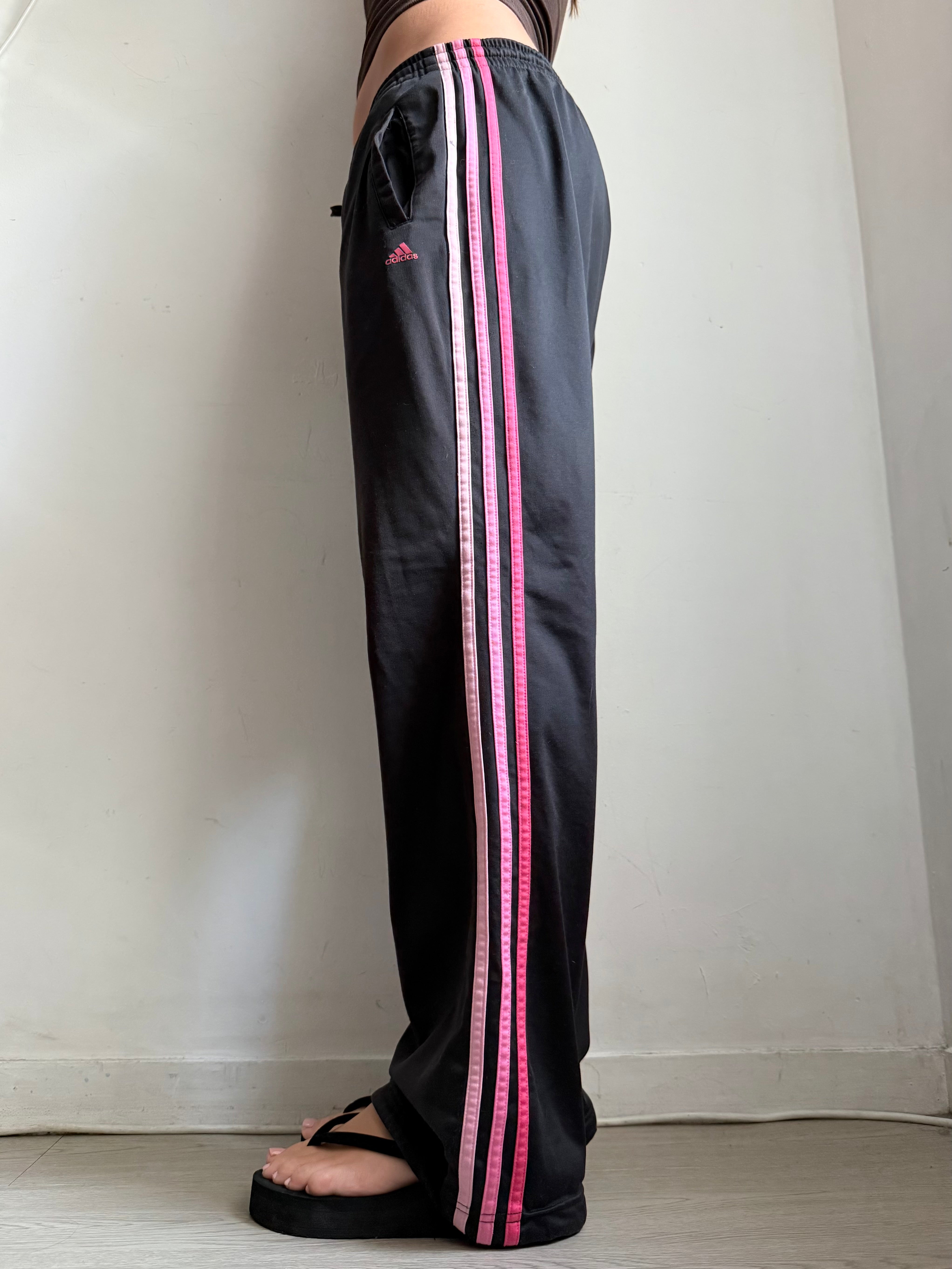 Pantalon droit taille basse en jean noir (XS)