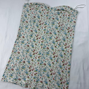 White floral cotton bustier top (XS/S)