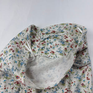 White floral cotton bustier top (XS/S)