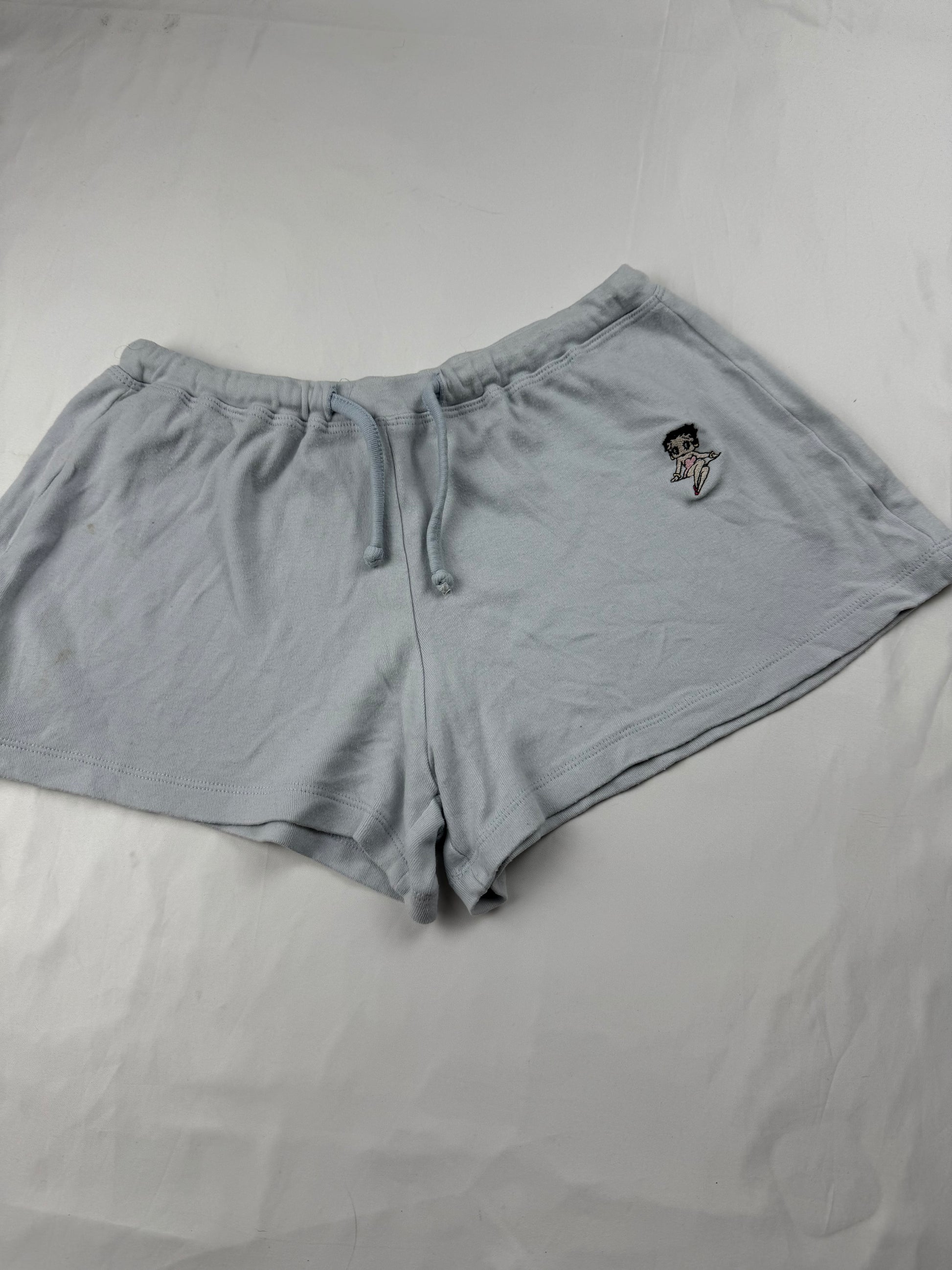 Baby blue cotton underwear low rise mini shorty (S/M)