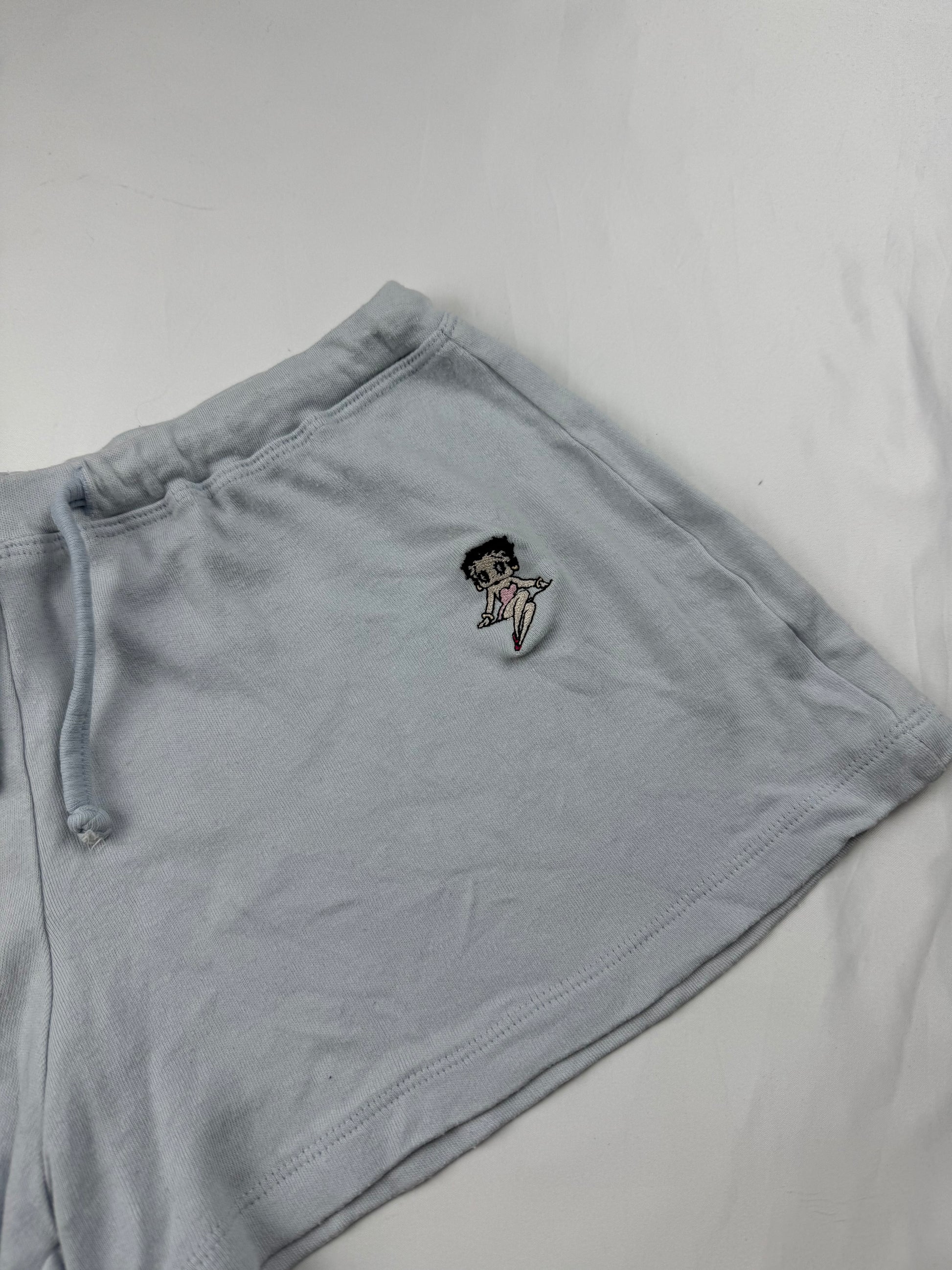 Baby blue cotton underwear low rise mini shorty (S/M)