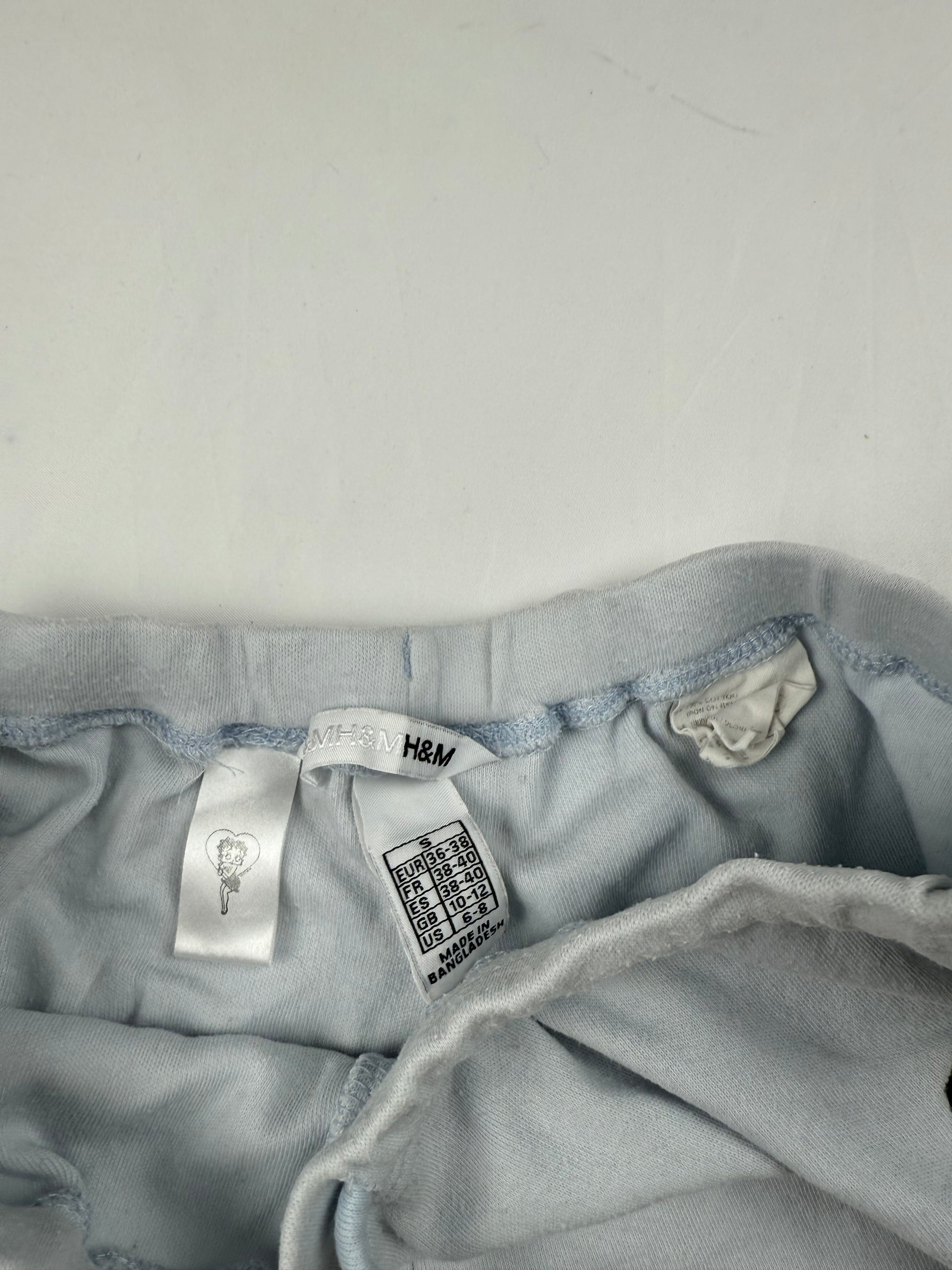 Baby blue cotton underwear low rise mini shorty (S/M)