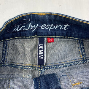 Blue denim low rise cargo mini skirt (S/M)