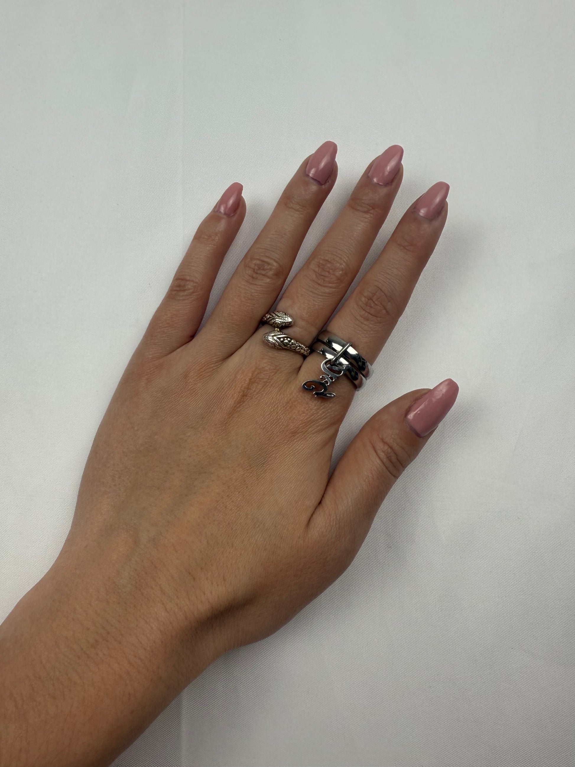 Silver inox logo ring