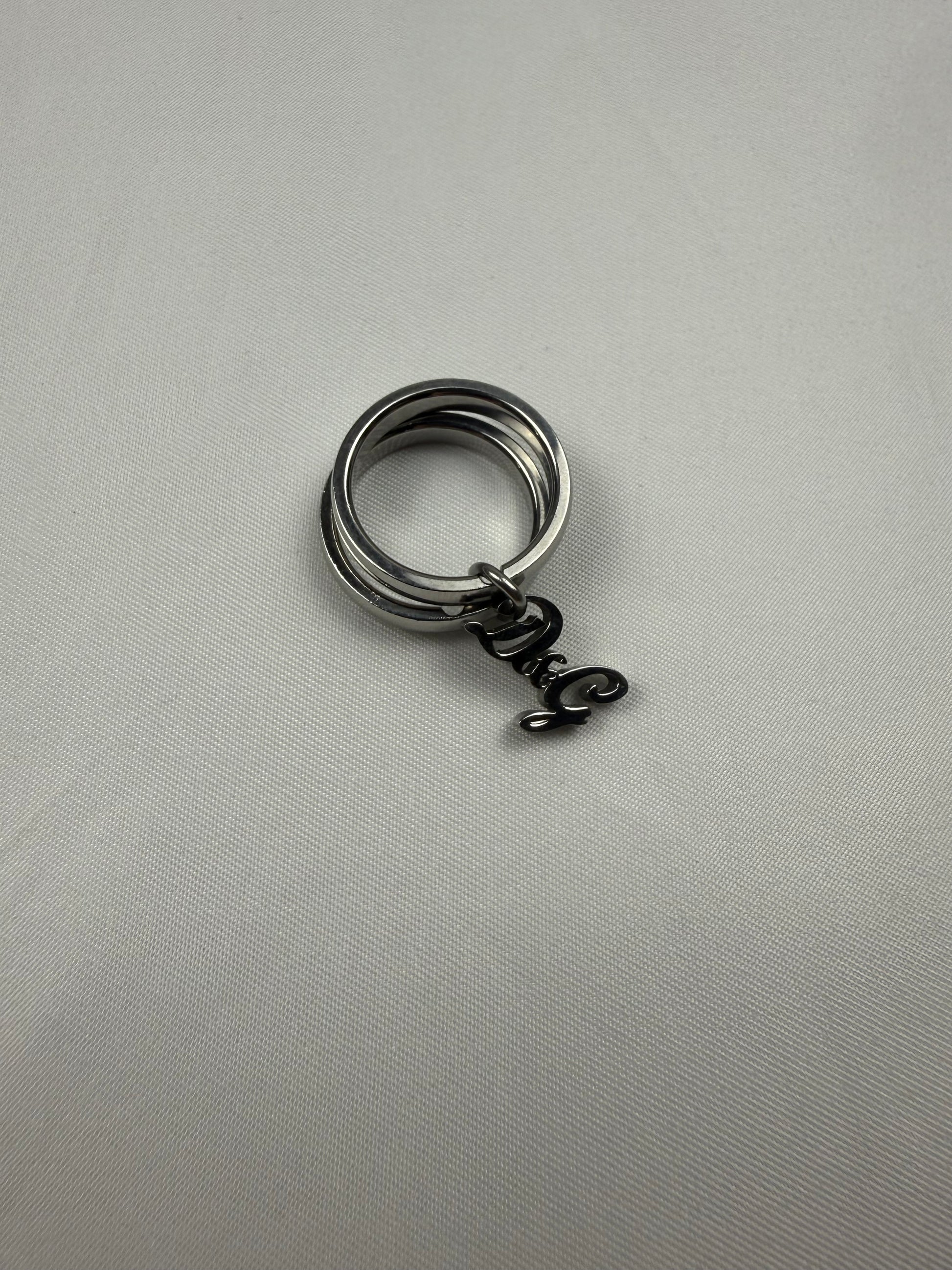 Silver inox logo ring