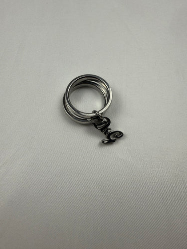 Silver inox logo ring