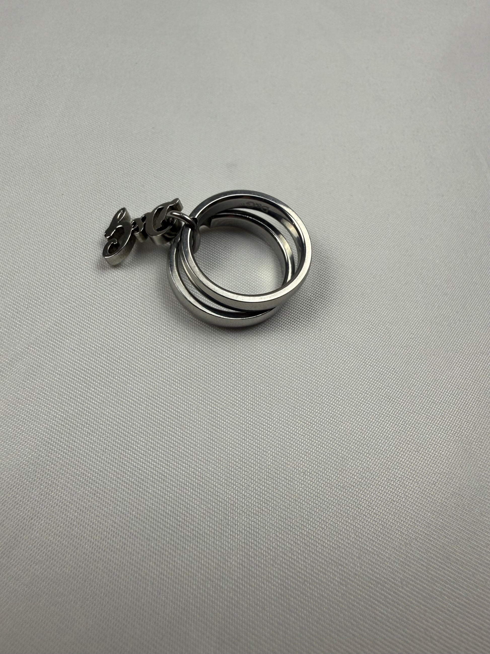 Silver inox logo ring