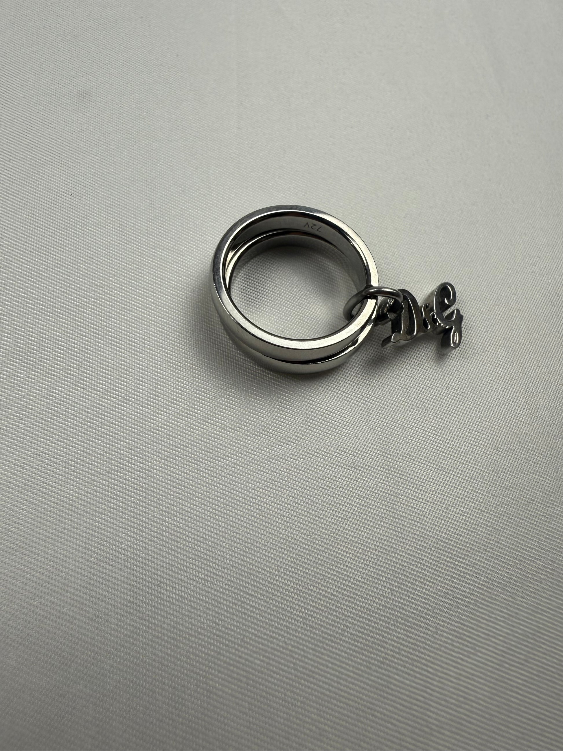 Silver inox logo ring