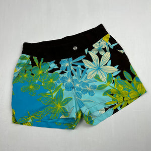 Beachwear floral print low rise mini short (S)