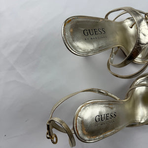 Gold butterfly charms heels (36)