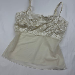 White mesh babydoll top (XS/S)