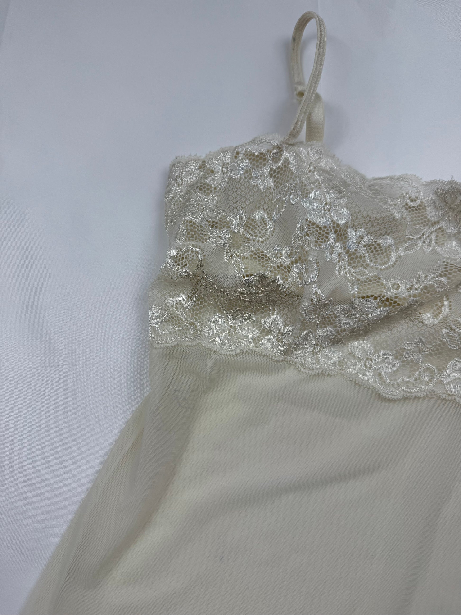 White mesh babydoll top (XS/S)