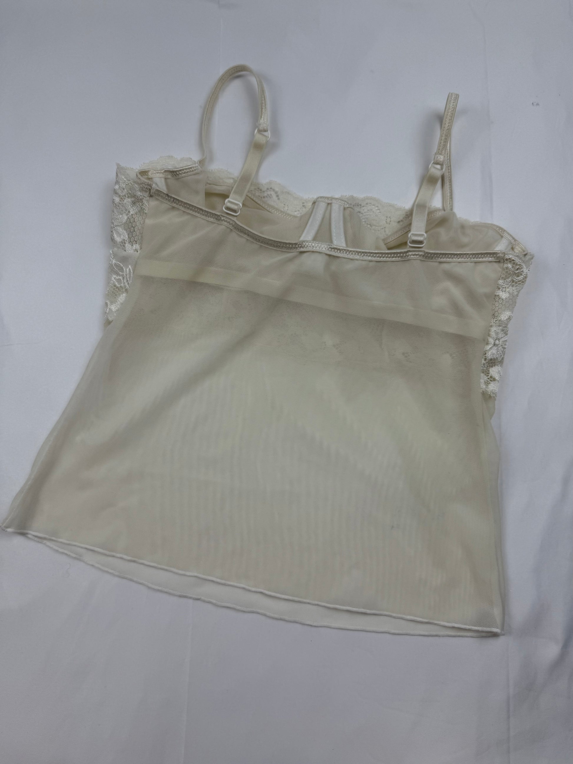 White mesh babydoll top (XS/S)