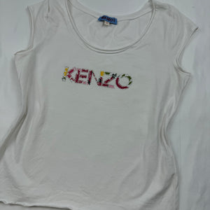 White cotton logo tee (S/M)