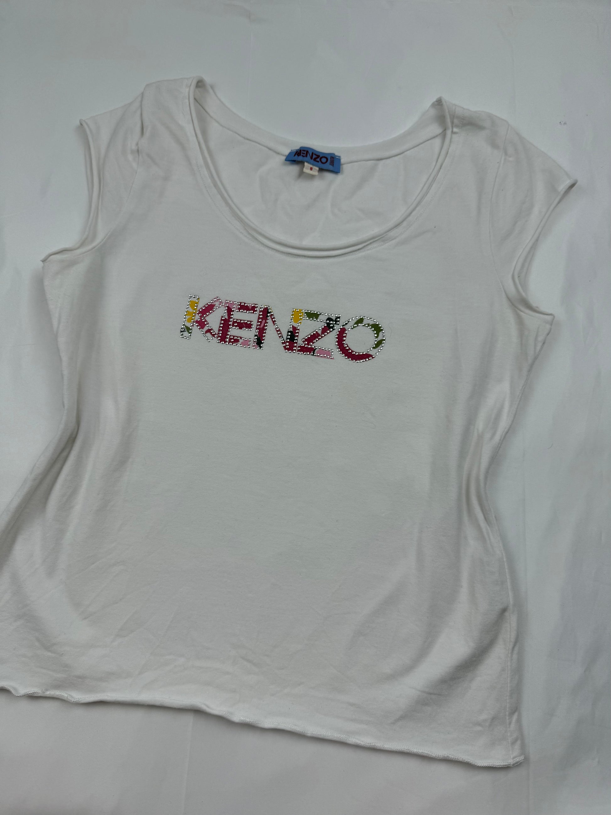 White cotton logo tee (S/M)