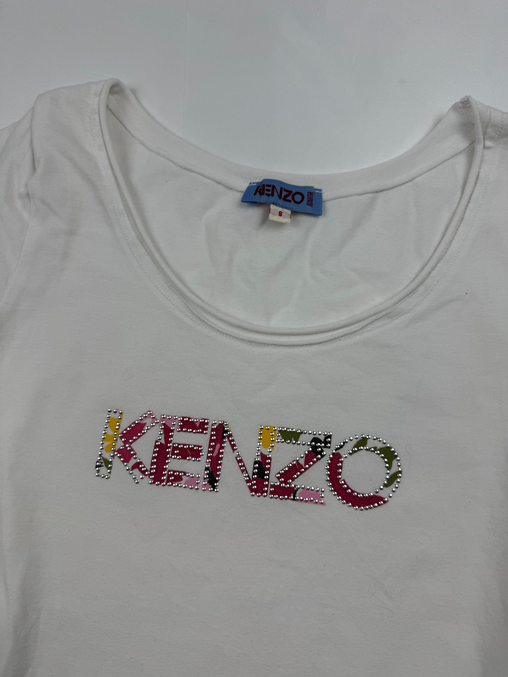 White cotton logo tee (S/M)